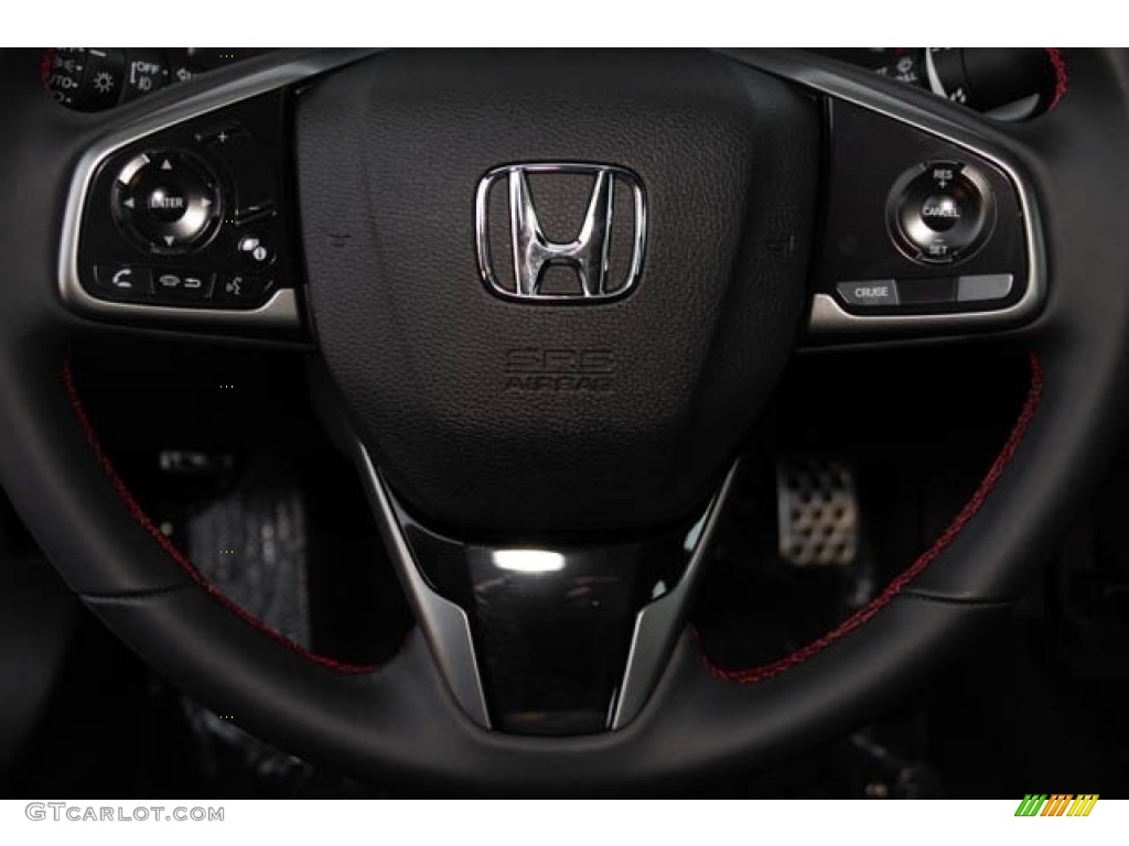 2019 Honda Civic Si Sedan Black Steering Wheel Photo #133106209