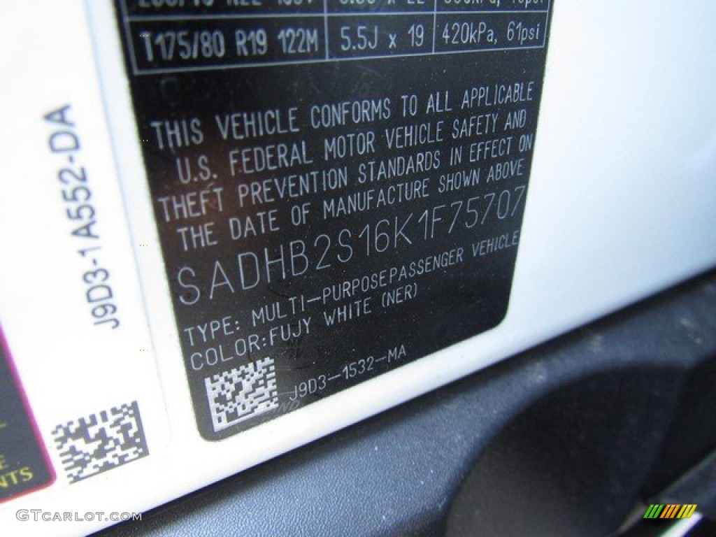 2019 I-PACE Color Code NER for Fuji White Photo #133106362