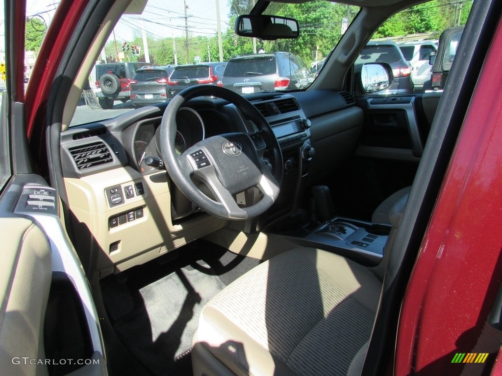 2012 4Runner SR5 4x4 - Salsa Red Pearl / Sand Beige Leather photo #11
