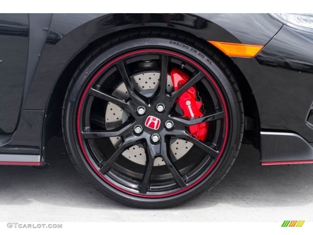 2019 Civic Type R - Crystal Black Pearl / Black/Red photo #5