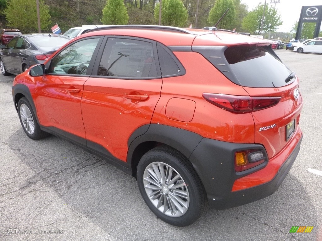 2019 Kona SEL AWD - Sunset Orange / Black photo #6