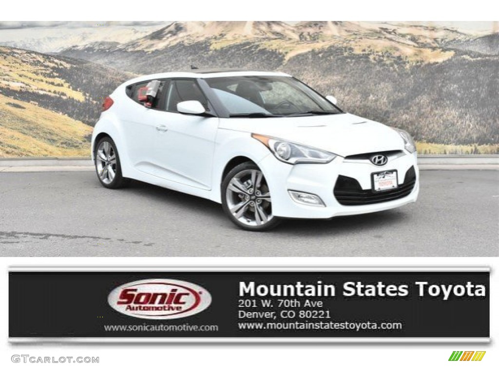 2012 Veloster  - Century White / Black/Red photo #1
