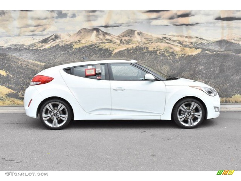 2012 Veloster  - Century White / Black/Red photo #2