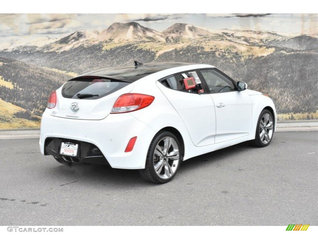 2012 Veloster  - Century White / Black/Red photo #3