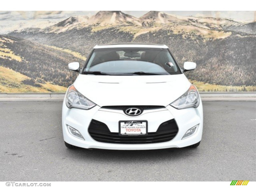 2012 Veloster  - Century White / Black/Red photo #4