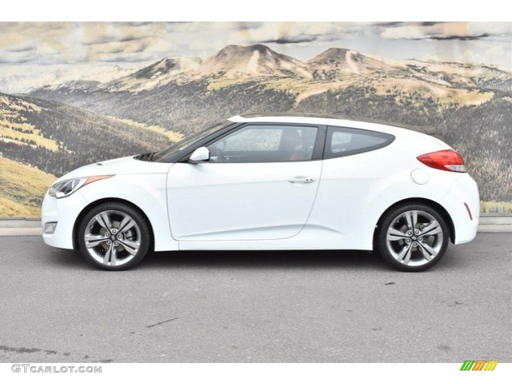 2012 Veloster  - Century White / Black/Red photo #6