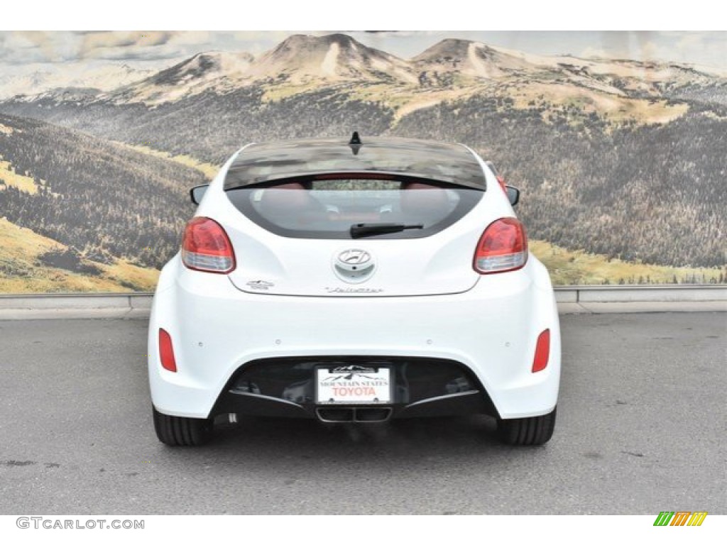 2012 Veloster  - Century White / Black/Red photo #8