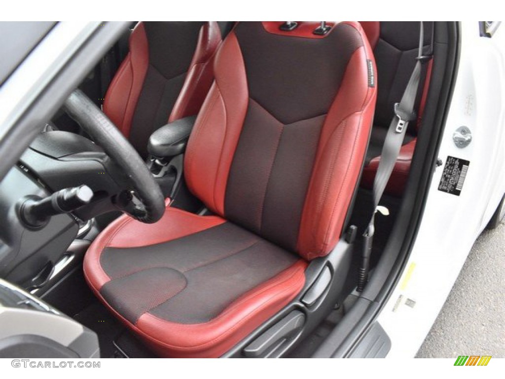 2012 Veloster  - Century White / Black/Red photo #12