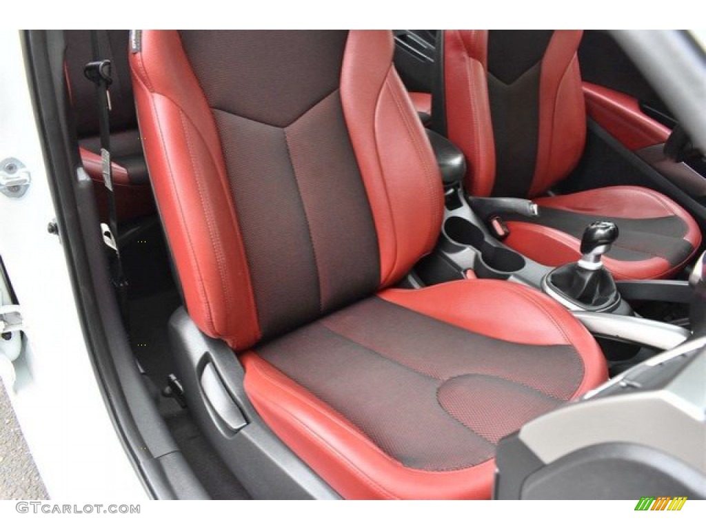 2012 Veloster  - Century White / Black/Red photo #19