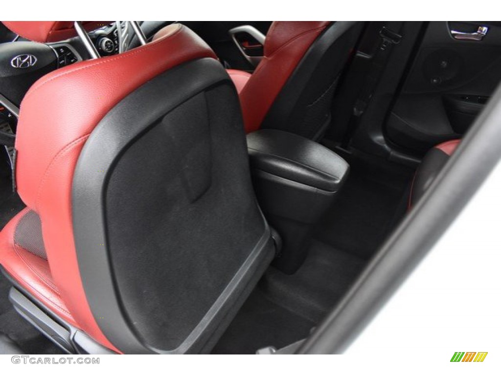 2012 Veloster  - Century White / Black/Red photo #20