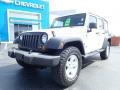 2009 Stone White Jeep Wrangler Unlimited X 4x4  photo #2