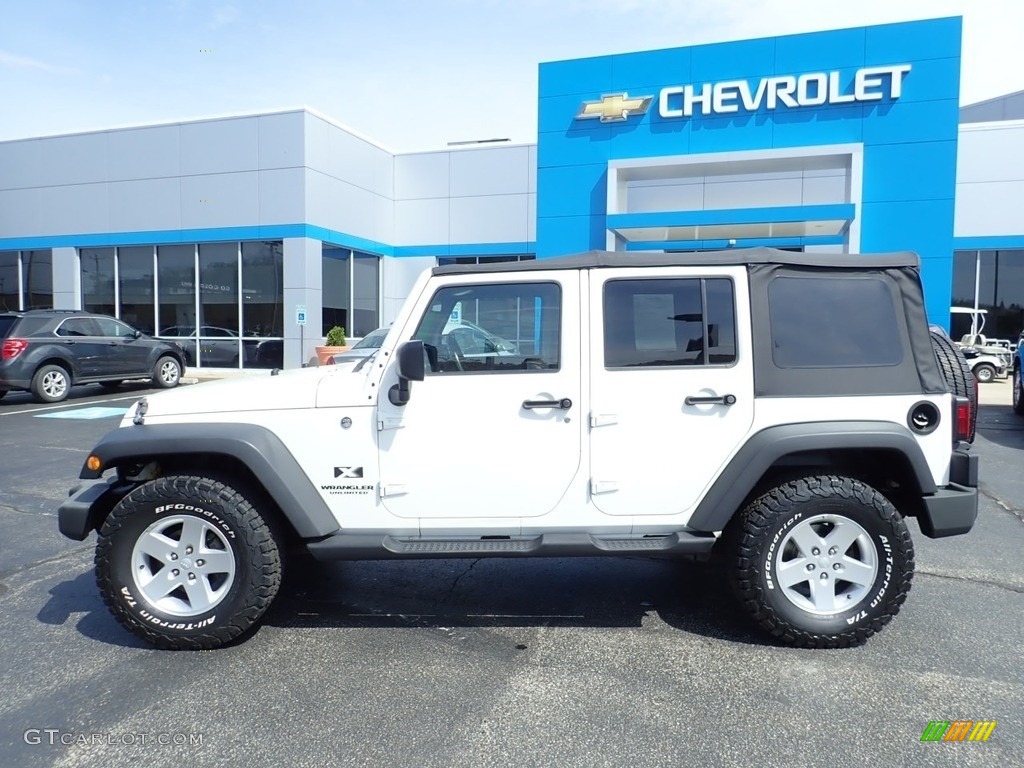 2009 Wrangler Unlimited X 4x4 - Stone White / Dark Slate Gray/Medium Slate Gray photo #3