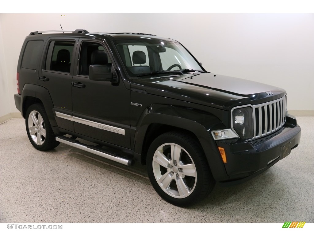 2012 Liberty Jet 4x4 - Brilliant Black Crystal Pearl / Dark Slate Gray photo #1
