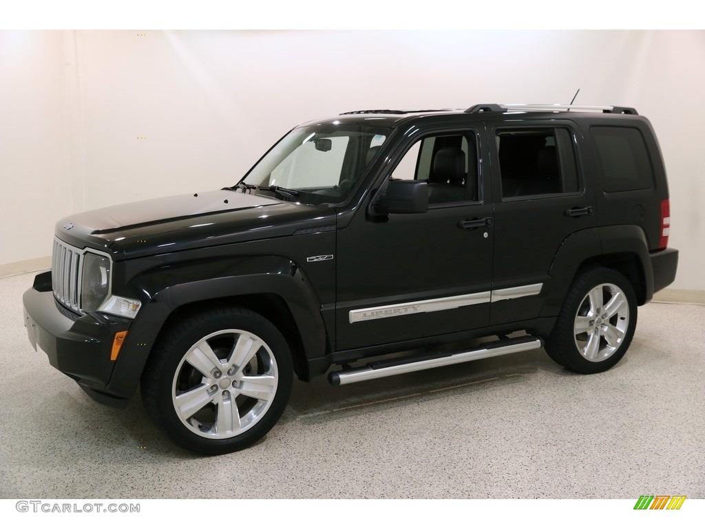 2012 Liberty Jet 4x4 - Brilliant Black Crystal Pearl / Dark Slate Gray photo #3