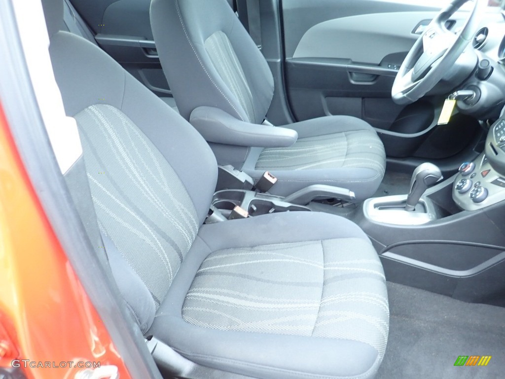 2012 Sonic LT Sedan - Inferno Orange Metallic / Jet Black/Dark Titanium photo #15