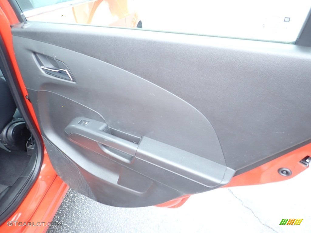 2012 Sonic LT Sedan - Inferno Orange Metallic / Jet Black/Dark Titanium photo #19