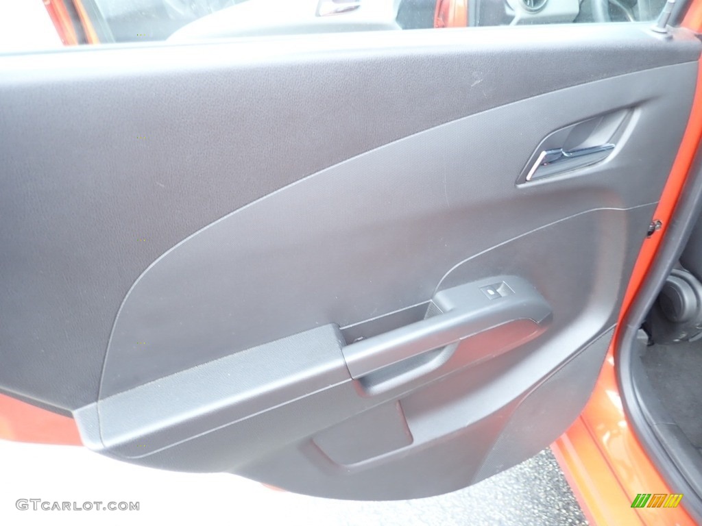 2012 Sonic LT Sedan - Inferno Orange Metallic / Jet Black/Dark Titanium photo #23