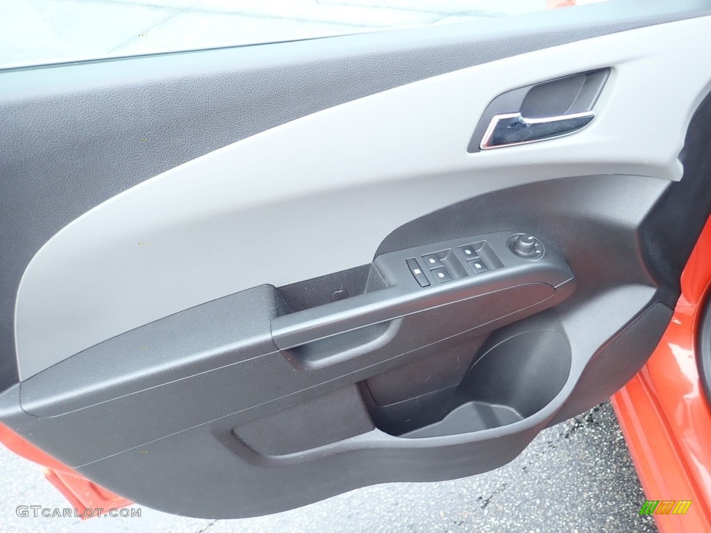 2012 Sonic LT Sedan - Inferno Orange Metallic / Jet Black/Dark Titanium photo #24