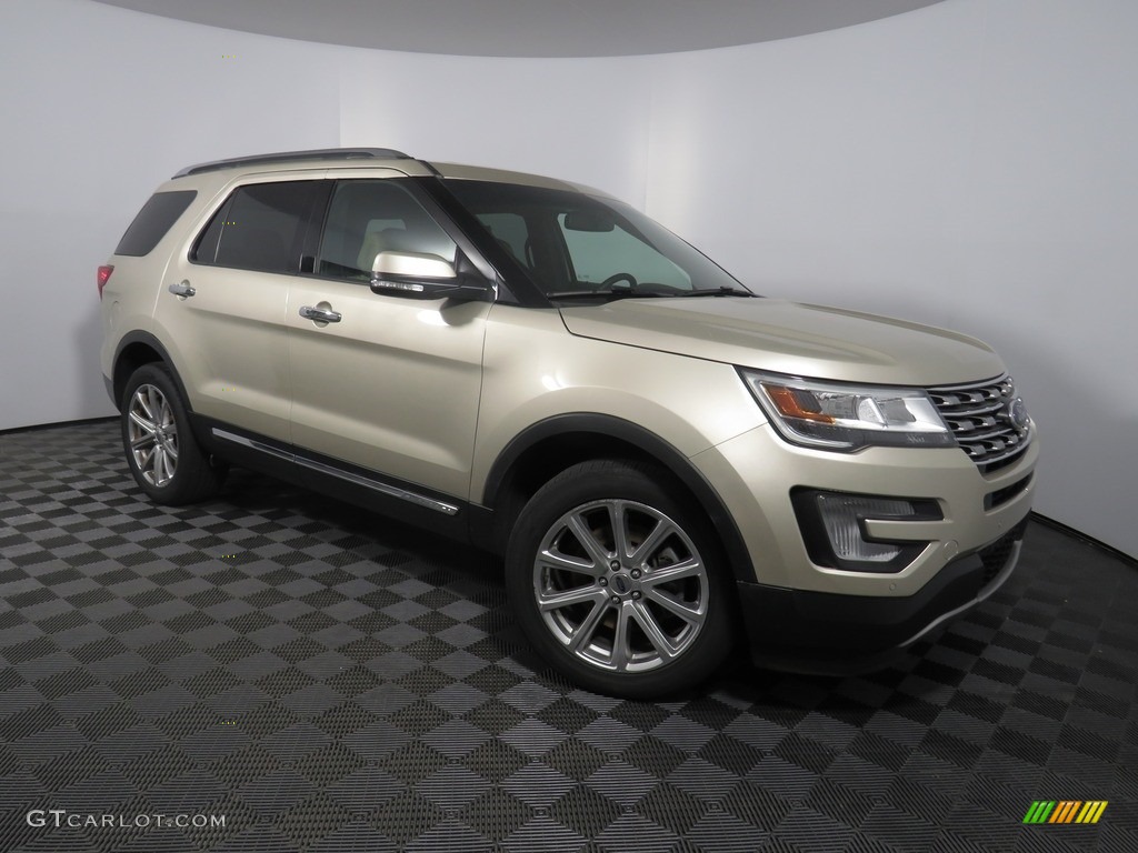 2017 Explorer Limited 4WD - White Gold / Medium Light Camel photo #3