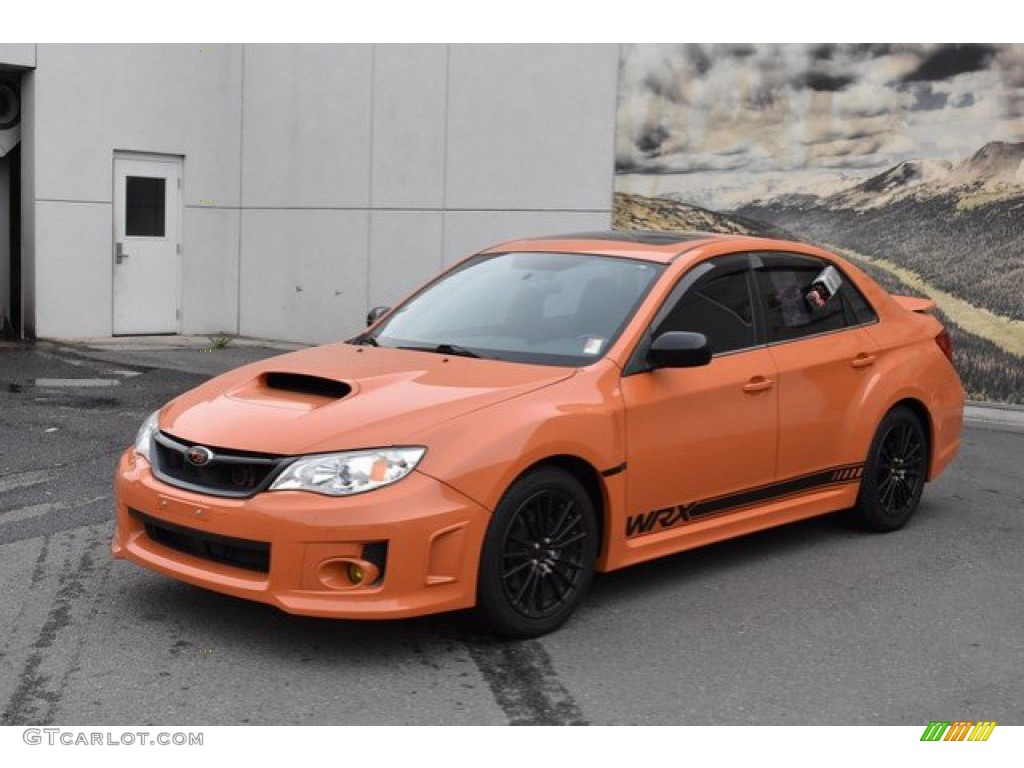 2013 Impreza WRX Limited 4 Door - Tangerine Orange Pearl / WRX Carbon Black photo #2