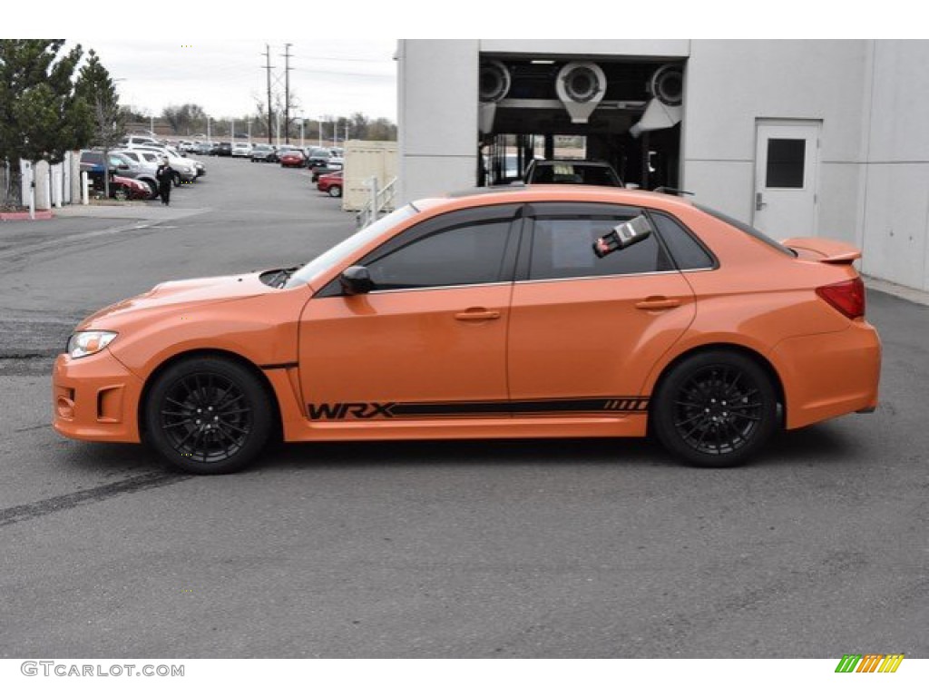 2013 Impreza WRX Limited 4 Door - Tangerine Orange Pearl / WRX Carbon Black photo #3