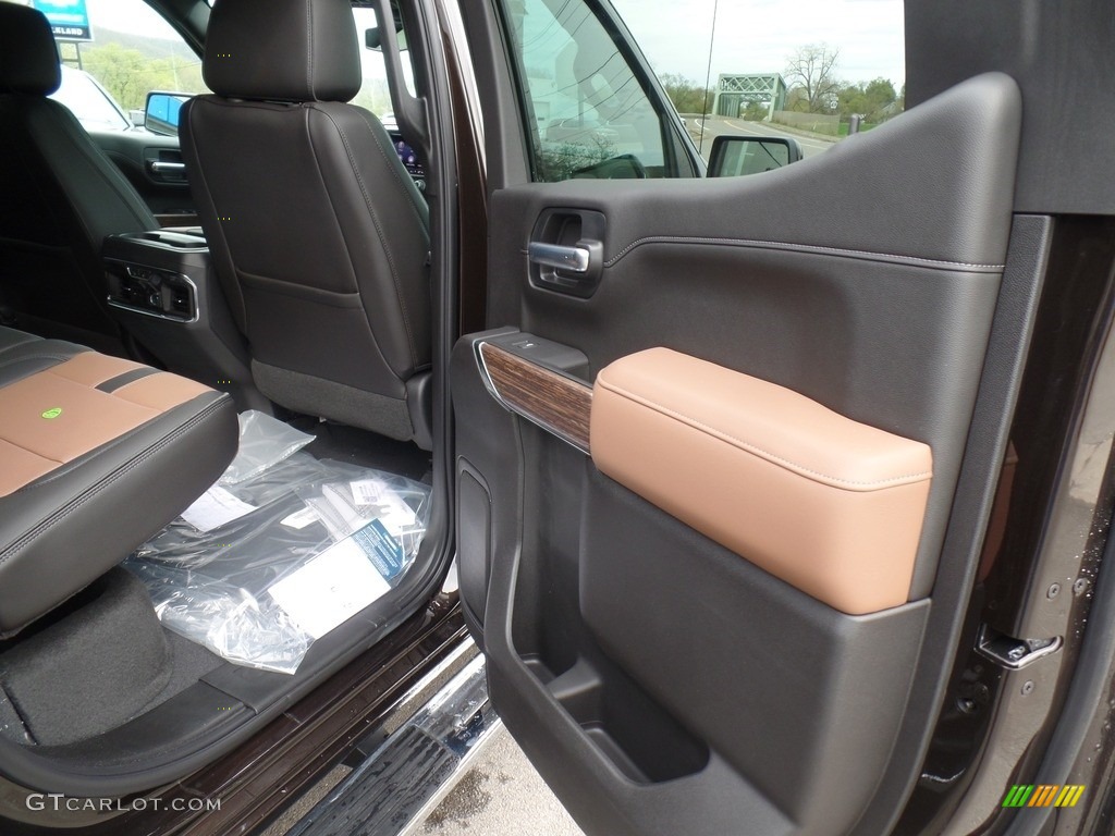 2019 Chevrolet Silverado 1500 High Country Crew Cab 4WD Jet Black/Umber Door Panel Photo #133124888