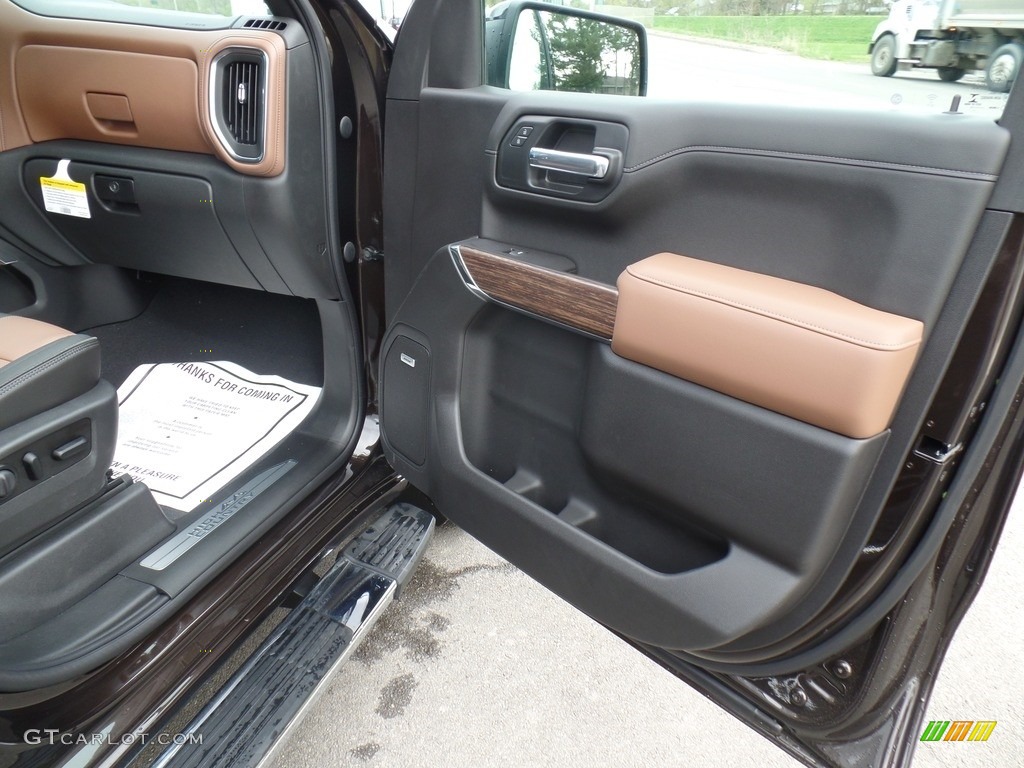 2019 Chevrolet Silverado 1500 High Country Crew Cab 4WD Jet Black/Umber Door Panel Photo #133124918