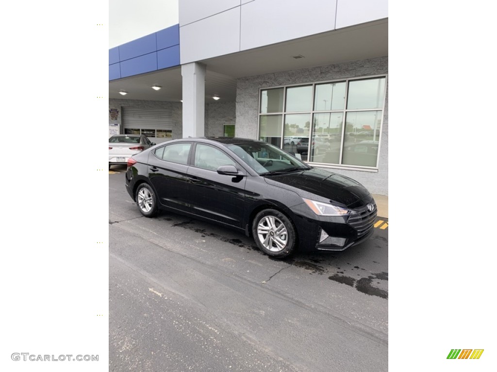 2019 Elantra Value Edition - Phantom Black / Beige photo #2