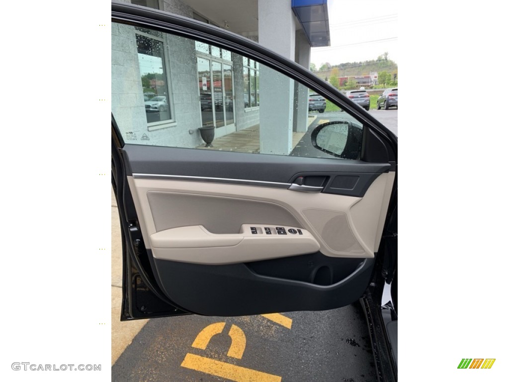 2019 Elantra Value Edition - Phantom Black / Beige photo #9