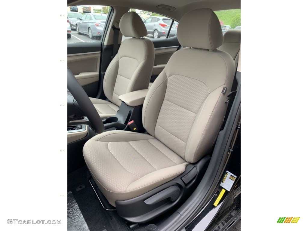 2019 Elantra Value Edition - Phantom Black / Beige photo #13