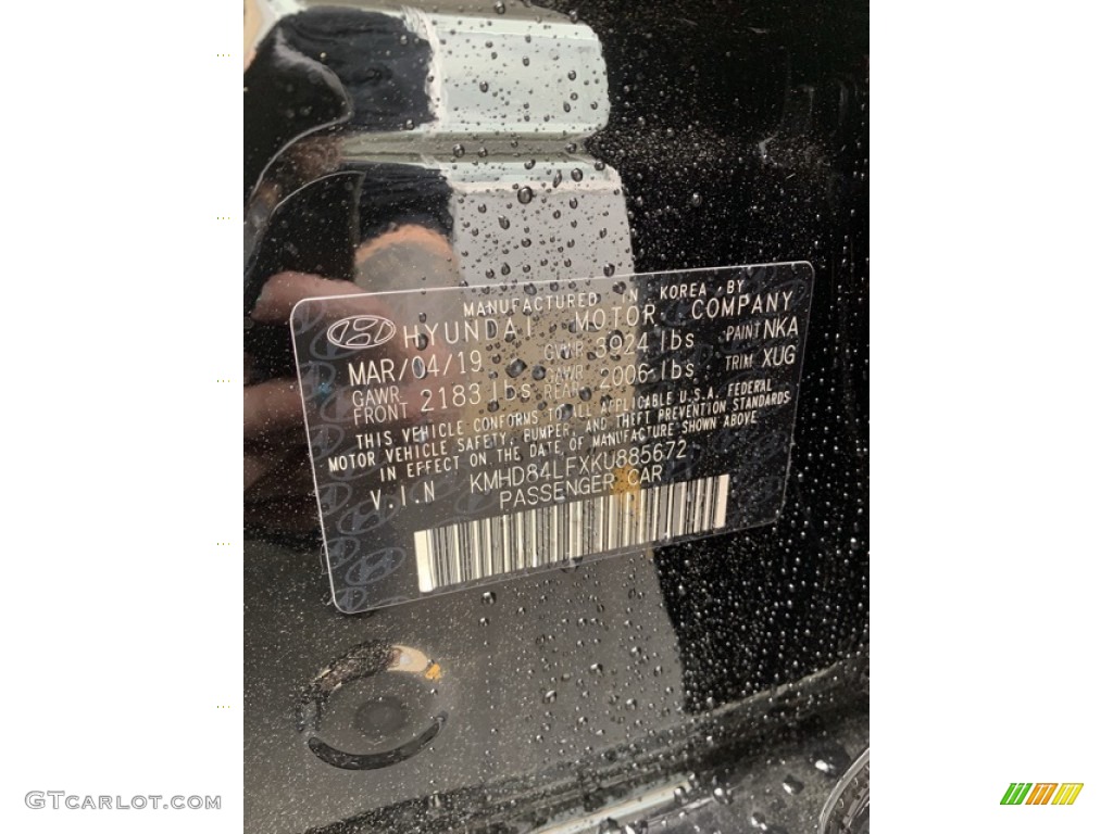 2019 Elantra Value Edition - Phantom Black / Beige photo #15
