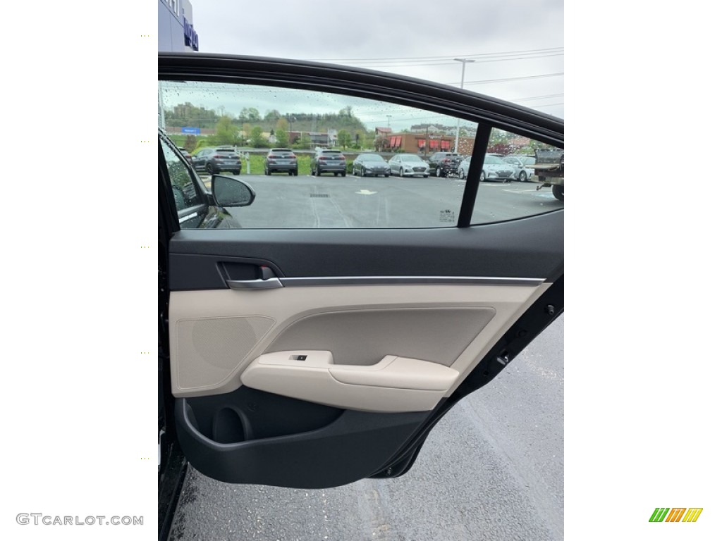 2019 Elantra Value Edition - Phantom Black / Beige photo #23