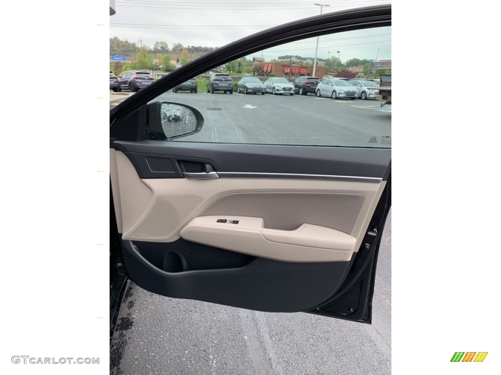 2019 Elantra Value Edition - Phantom Black / Beige photo #26