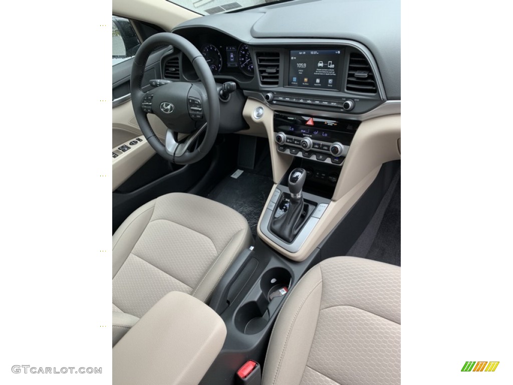 2019 Elantra Value Edition - Phantom Black / Beige photo #28