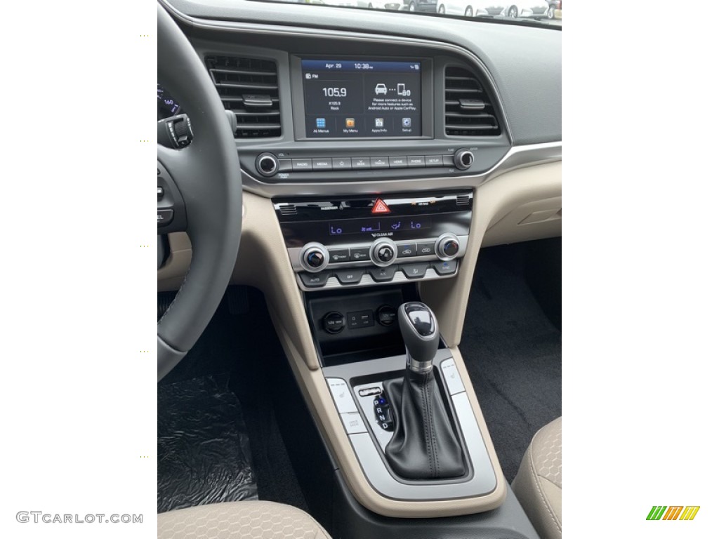 2019 Elantra Value Edition - Phantom Black / Beige photo #31