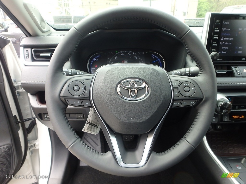 2019 Toyota RAV4 Limited AWD Hybrid Black Steering Wheel Photo #133130092