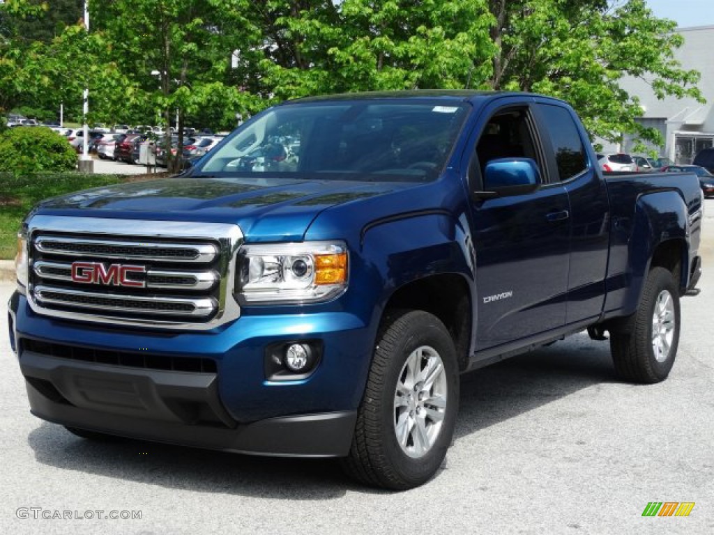 2019 Canyon SLE Extended Cab - Blue Emerald Metallic / Jet Black photo #5