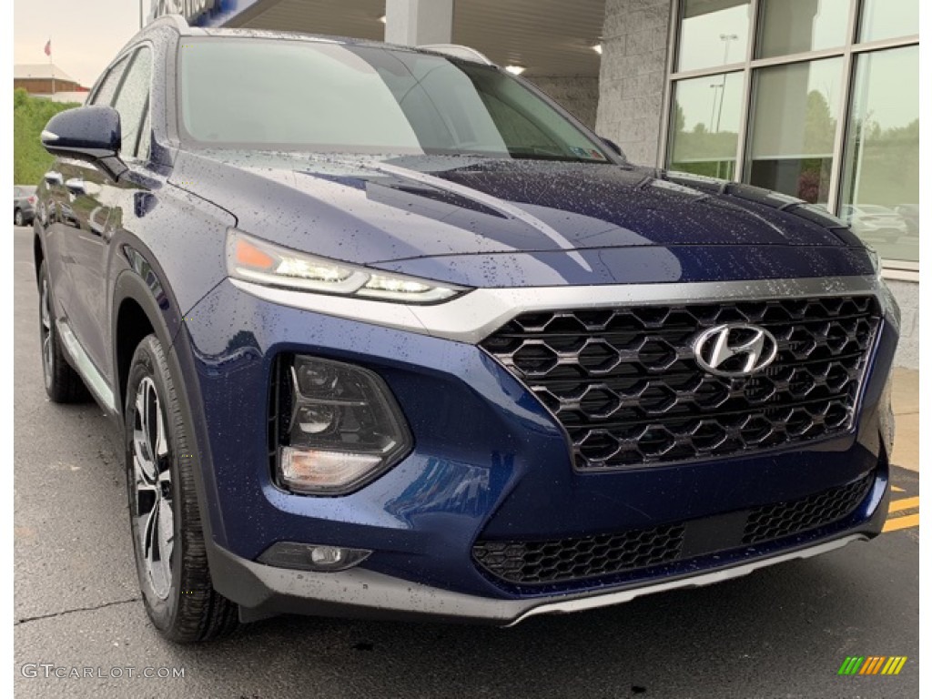 2019 Santa Fe Ultimate AWD - Stormy Sea / Espresso/Gray photo #1