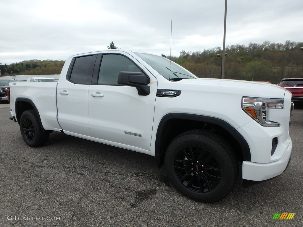 Summit White 2019 GMC Sierra 1500 Elevation Double Cab 4WD Exterior Photo #133131512