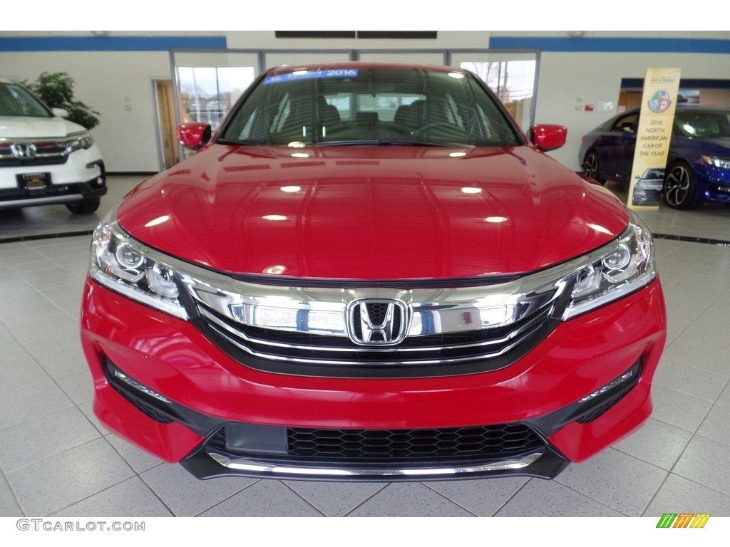 2016 Accord Sport Sedan - San Marino Red / Black photo #13
