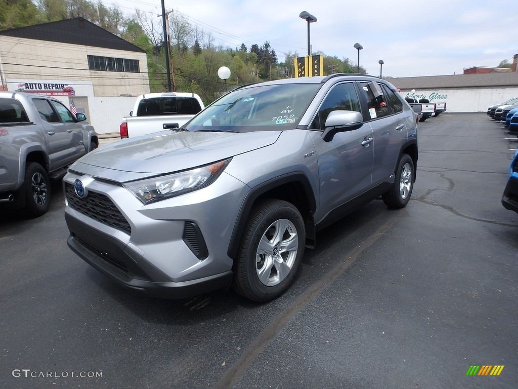 Silver Sky Metallic 2019 Toyota RAV4 LE AWD Hybrid Exterior Photo #133132367