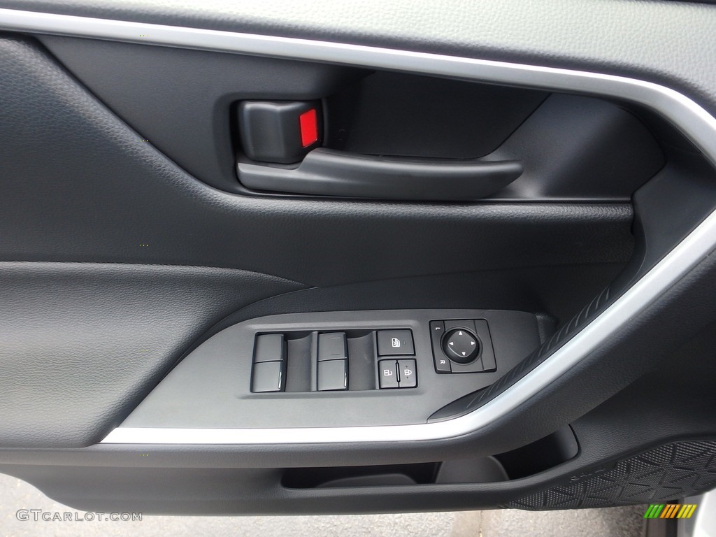 2019 Toyota RAV4 LE AWD Hybrid Black Door Panel Photo #133132499
