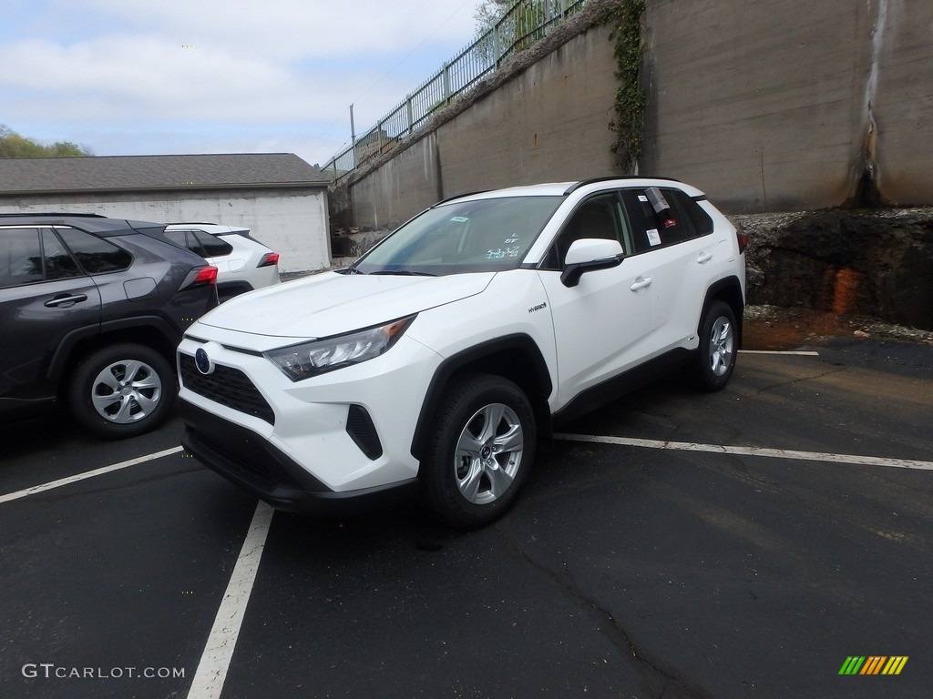 Super White 2019 Toyota RAV4 LE AWD Hybrid Exterior Photo #133132775