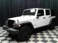2016 Bright White Jeep Wrangler Unlimited Willys Wheeler 4x4  photo #2