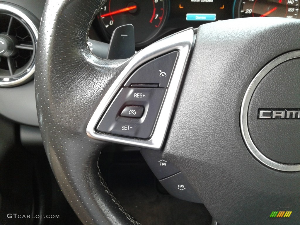 2018 Chevrolet Camaro SS Convertible Jet Black Steering Wheel Photo #133134239