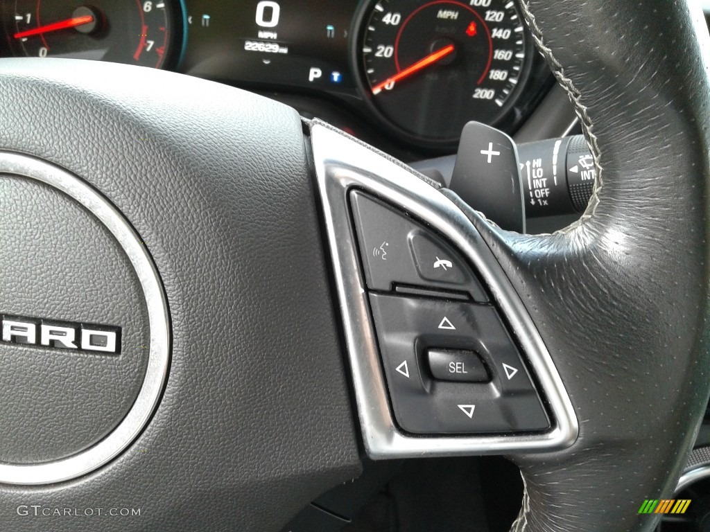 2018 Chevrolet Camaro SS Convertible Jet Black Steering Wheel Photo #133134260