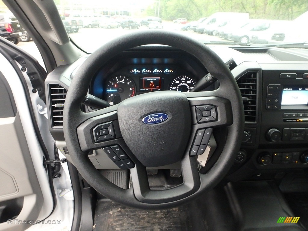 2019 Ford F150 XL SuperCab 4x4 Earth Gray Steering Wheel Photo #133134776