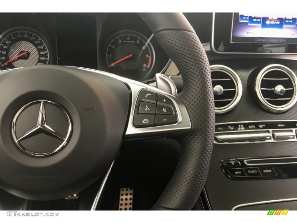 2018 Mercedes-Benz GLC AMG 63 4Matic Black Steering Wheel Photo #133134887