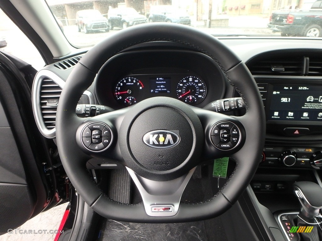 2020 Kia Soul GT-Line Black Steering Wheel Photo #133136117