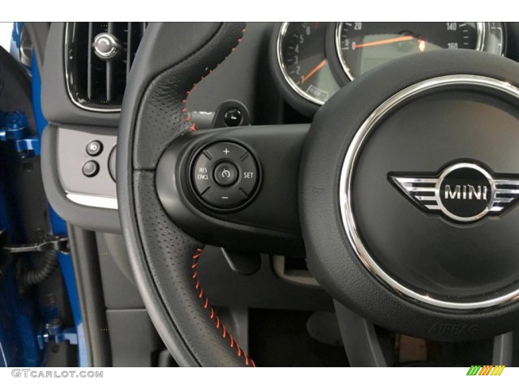 2019 Mini Countryman Cooper S Carbon Black Steering Wheel Photo #133136948